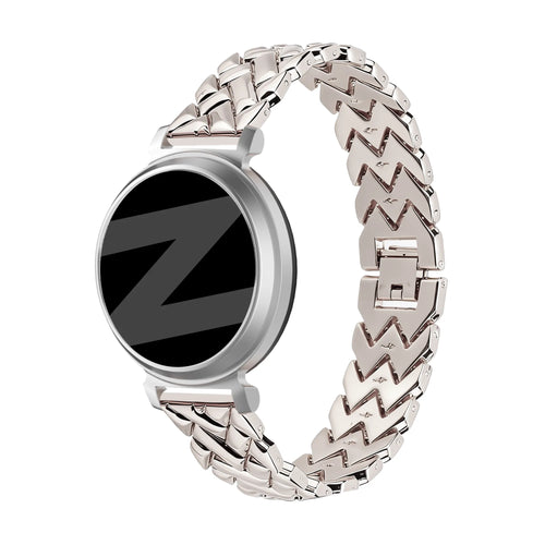 Bandz Pebble Round 2 - 14mm metalen band 'V-type' (sterrenlicht)