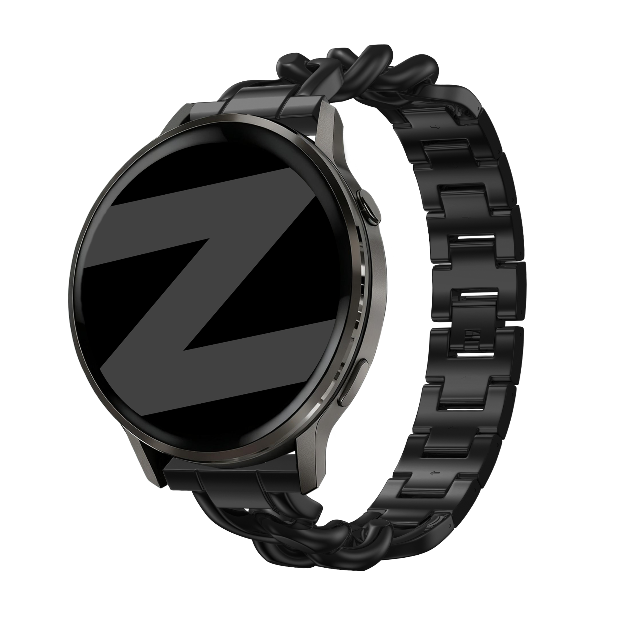 Bandz Garmin Venu 4 - 41mm metalen band 'Chains' (zwart)