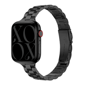 xoxo Wildhearts Apple Watch fijn stalen bandje (zwart)