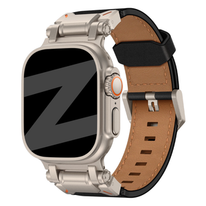 Bandz Apple Watch Ultra Leather Strap 'Explorer' (Black)