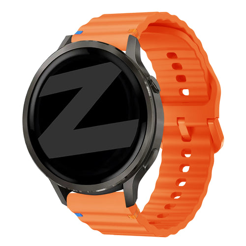 Bandz Garmin Vivoactive 3 siliconen band 'Wave' (oranje)