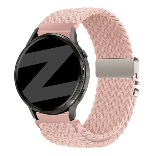 Bandz Garmin Vivoactive 4s gevlochten band 'Parachute' (roze)