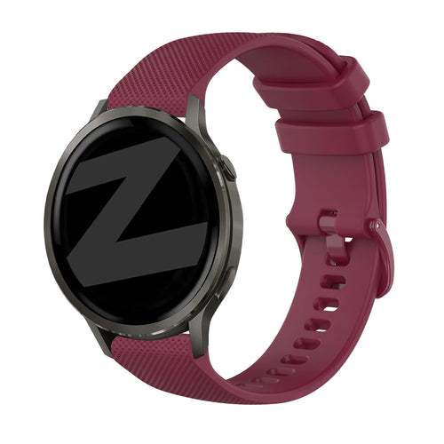 Bandz Garmin Vivoactive 3 siliconen band 'Premium' (wijnrood)