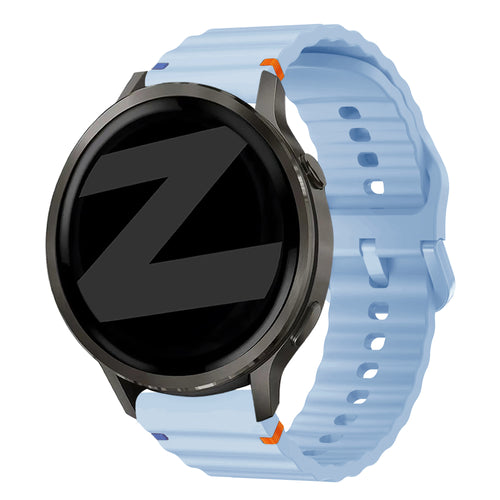 Bandz Garmin Forerunner 255 siliconen band 'Wave' (lichtblauw)