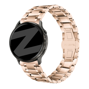 Bandz Garmin Bounce 2 stalen schakel band 'Deluxe' (roségoud)