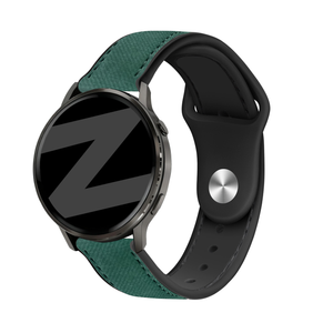 Bandz Garmin Venu 4 - 45mm Leather Strap 'Hybrid' (Green)