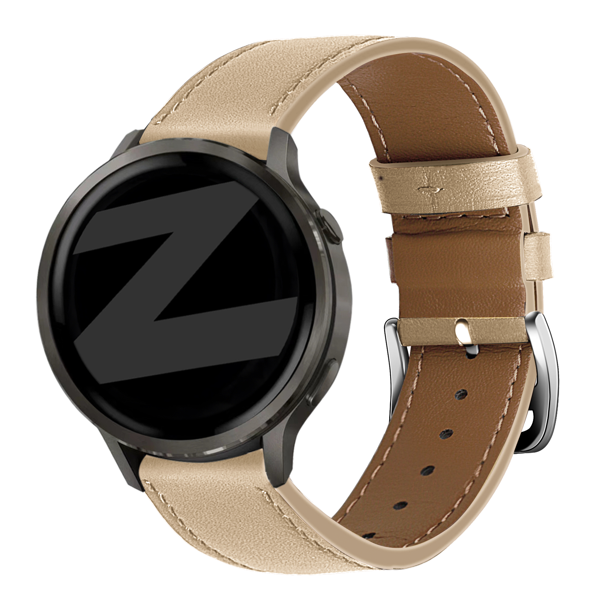 Bandz Garmin Venu 3s Leather Strap 'Deluxe' (Milk Tea)