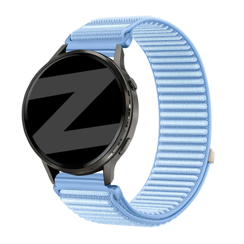 Bandz Garmin Venu 4 - 41mm nylon band 'Wave' (lichtblauw)