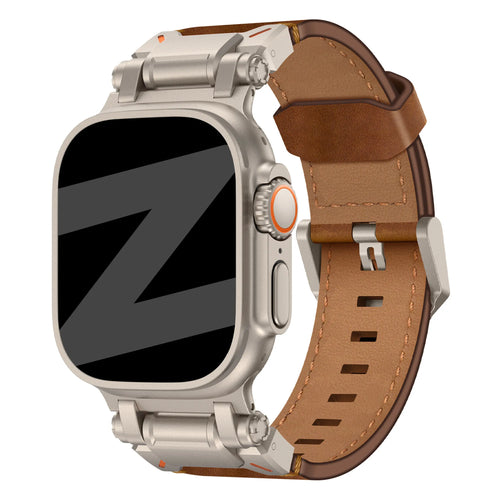 Bandz Apple Watch lederen band 'Explorer' (bruin)