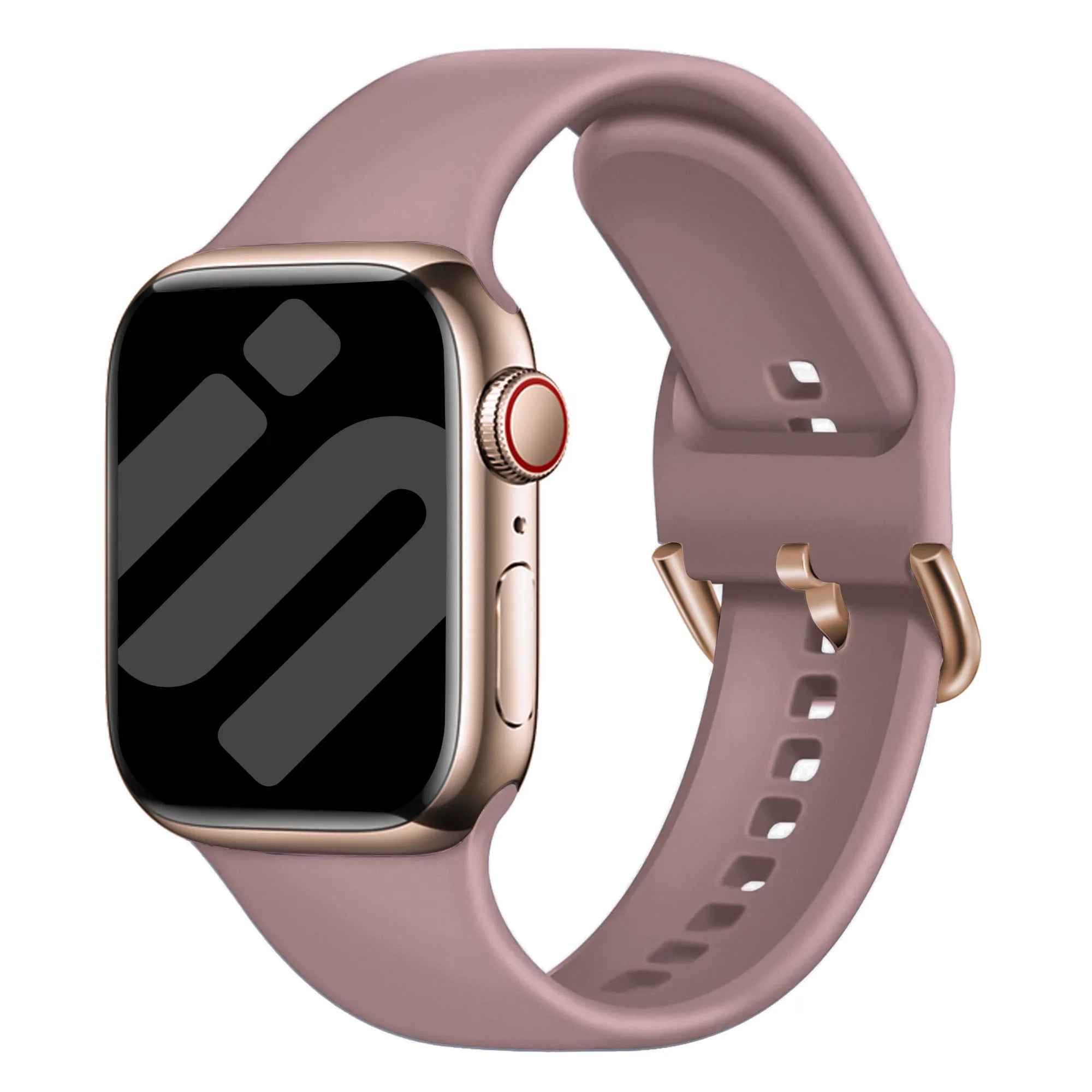 Apple Watch silk siliconen bandje (mauve)