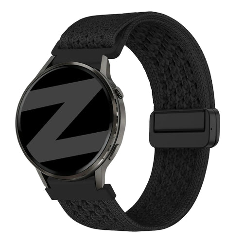 Bandz Garmin Forerunner 265s vintage nylon band (zwart)