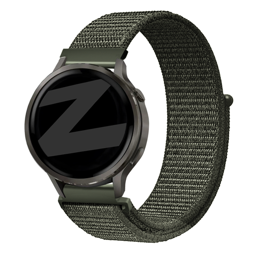 Bandz Garmin Forerunner 265s nylon loop band (donkergroen)