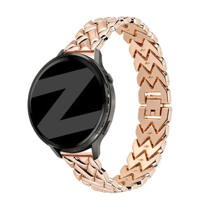 Bandz Garmin Venu 3s metalen band 'V-type' (roségoud)