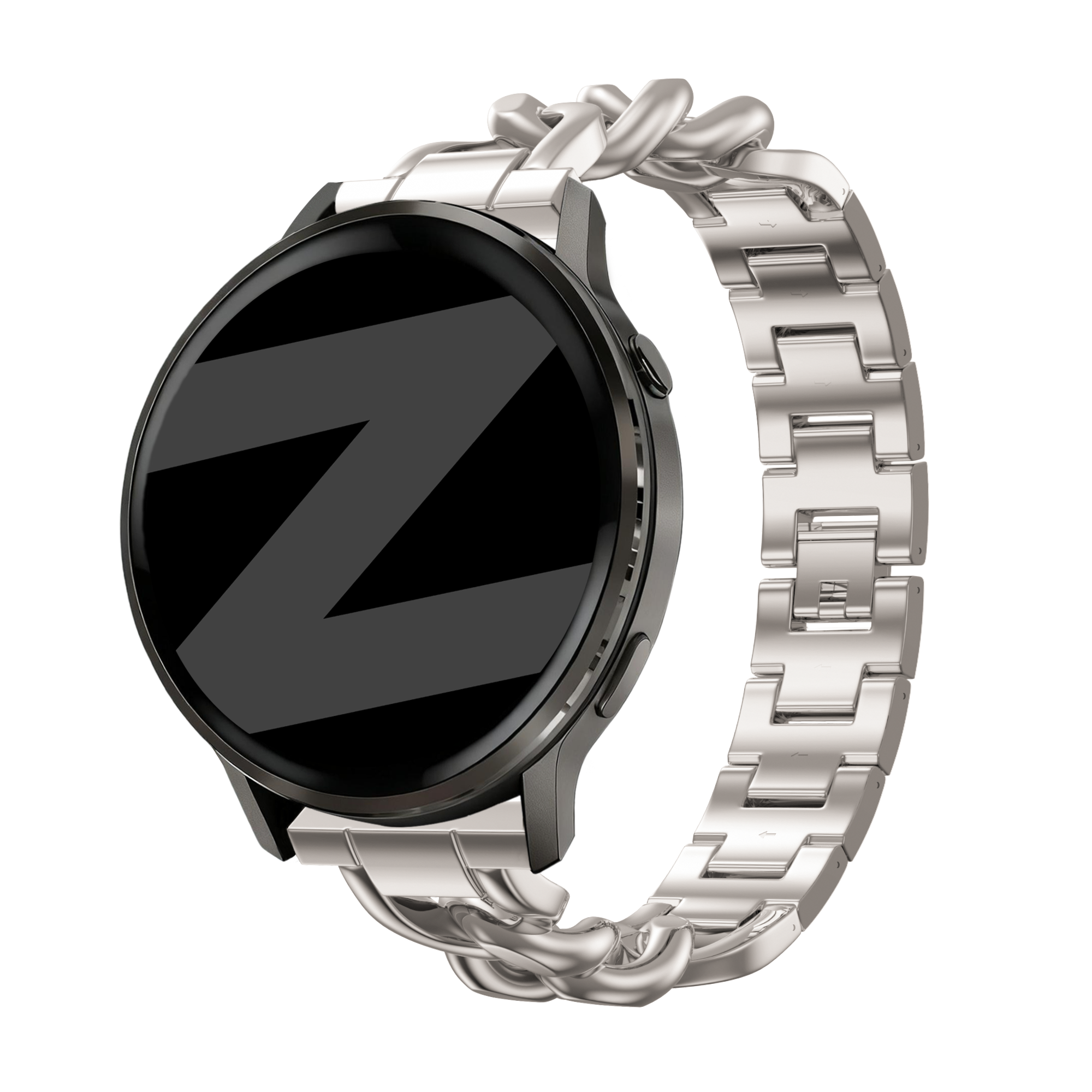 Bandz Garmin Venu 4 - 41mm metalen band 'Chains' (sterrenlicht)