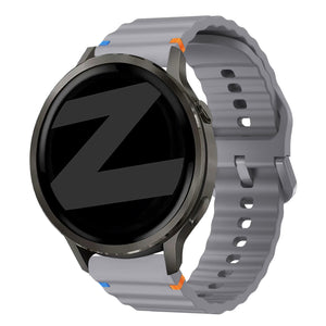 Bandz Garmin Forerunner 645 siliconen band 'Wave' (donkergrijs)
