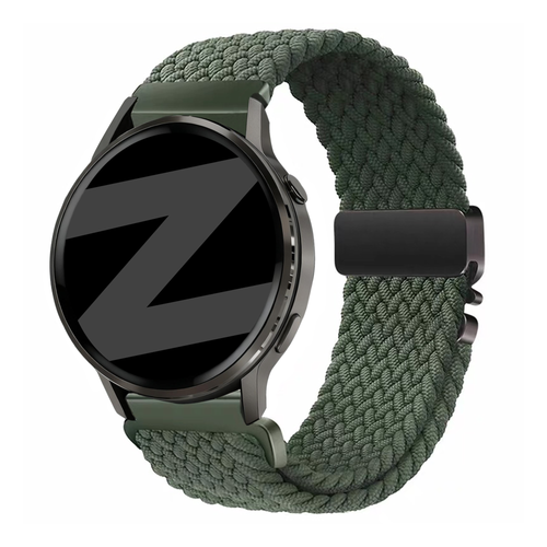 Bandz Garmin Vivomove HR gevlochten band 'Parachute' (groen)