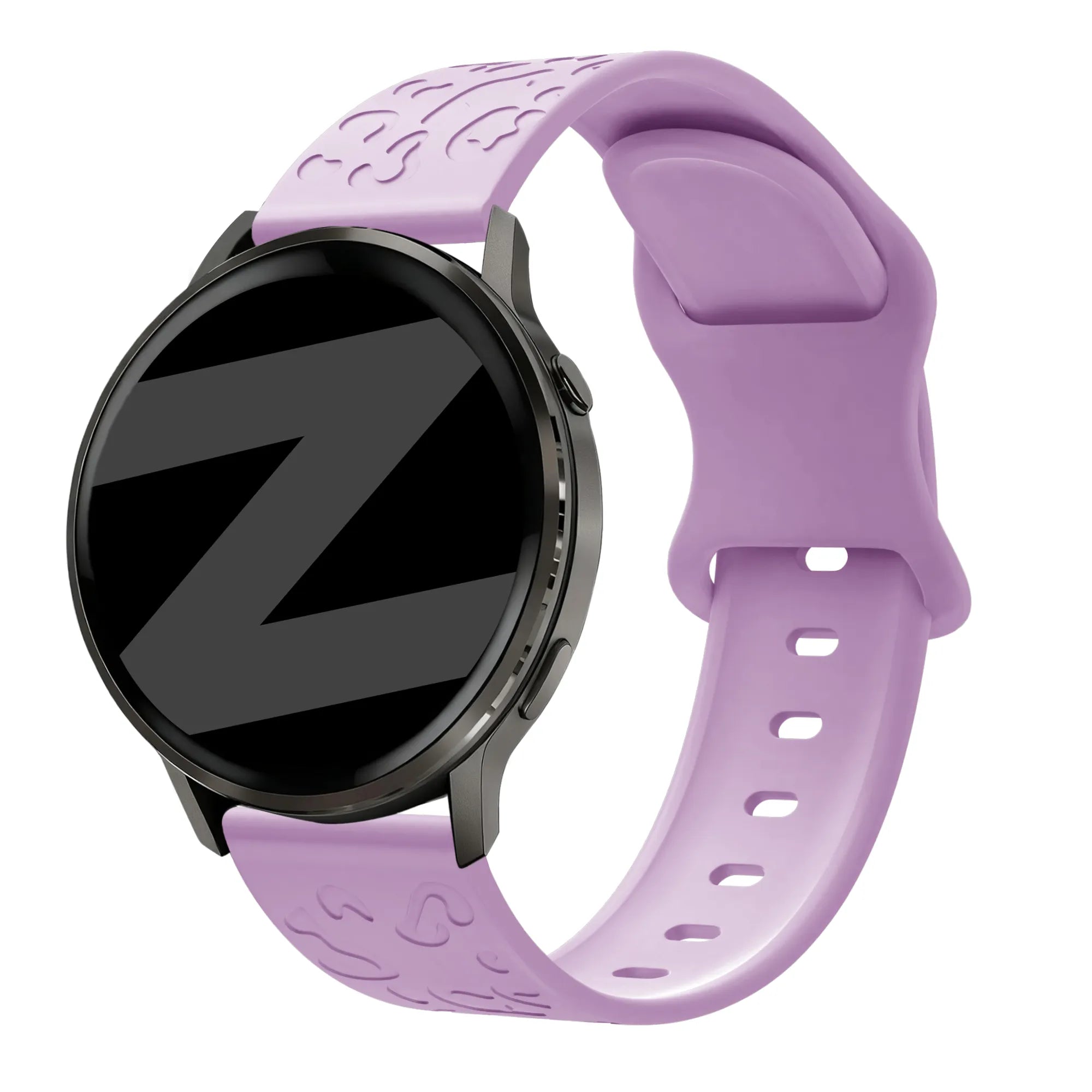 Bandz Garmin Forerunner 55 siliconen band 'Leopard' (lichtpaars)