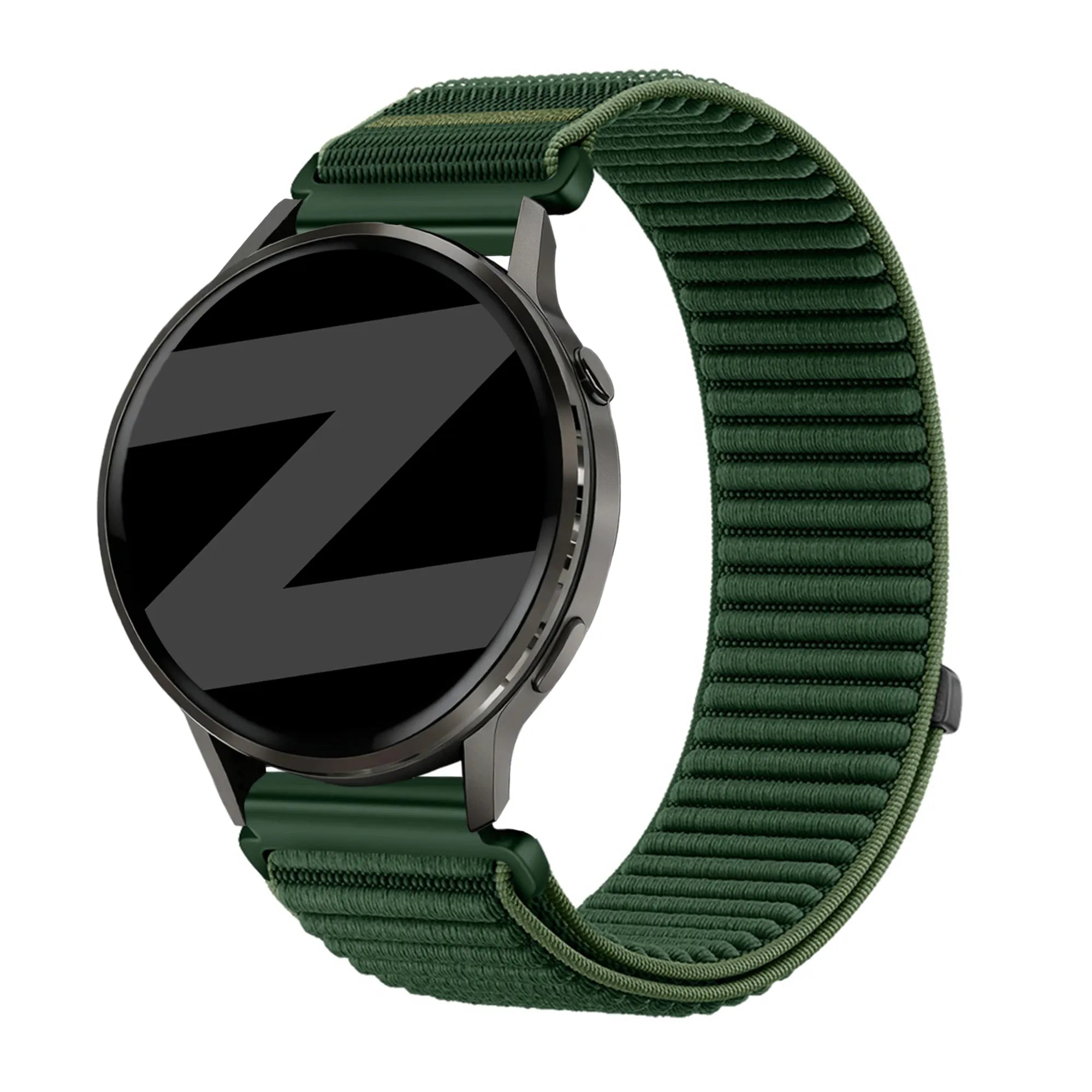 Bandz Garmin Forerunner 70 nylon band 'Wave' (donkergroen)