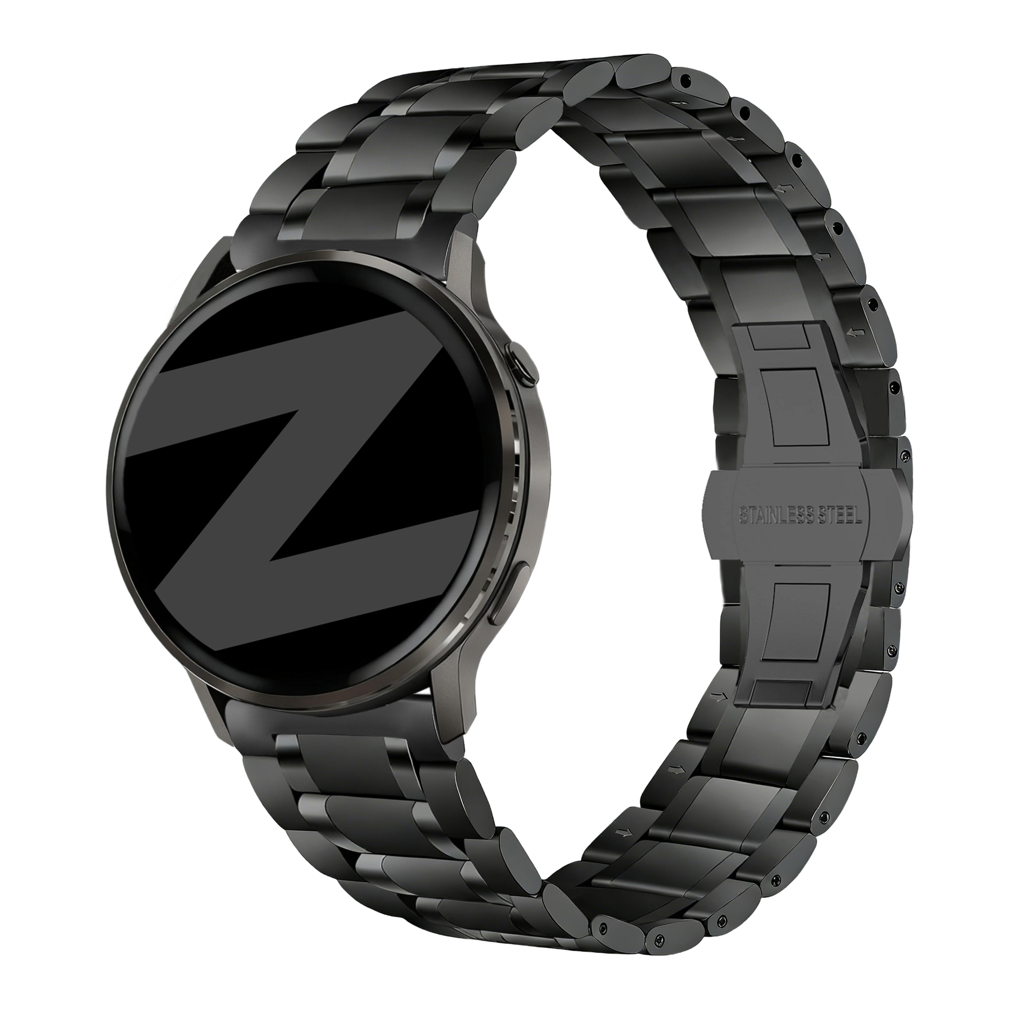 Bandz Garmin Venu 4 - 41mm Steel Link Strap 'Deluxe' (Black)