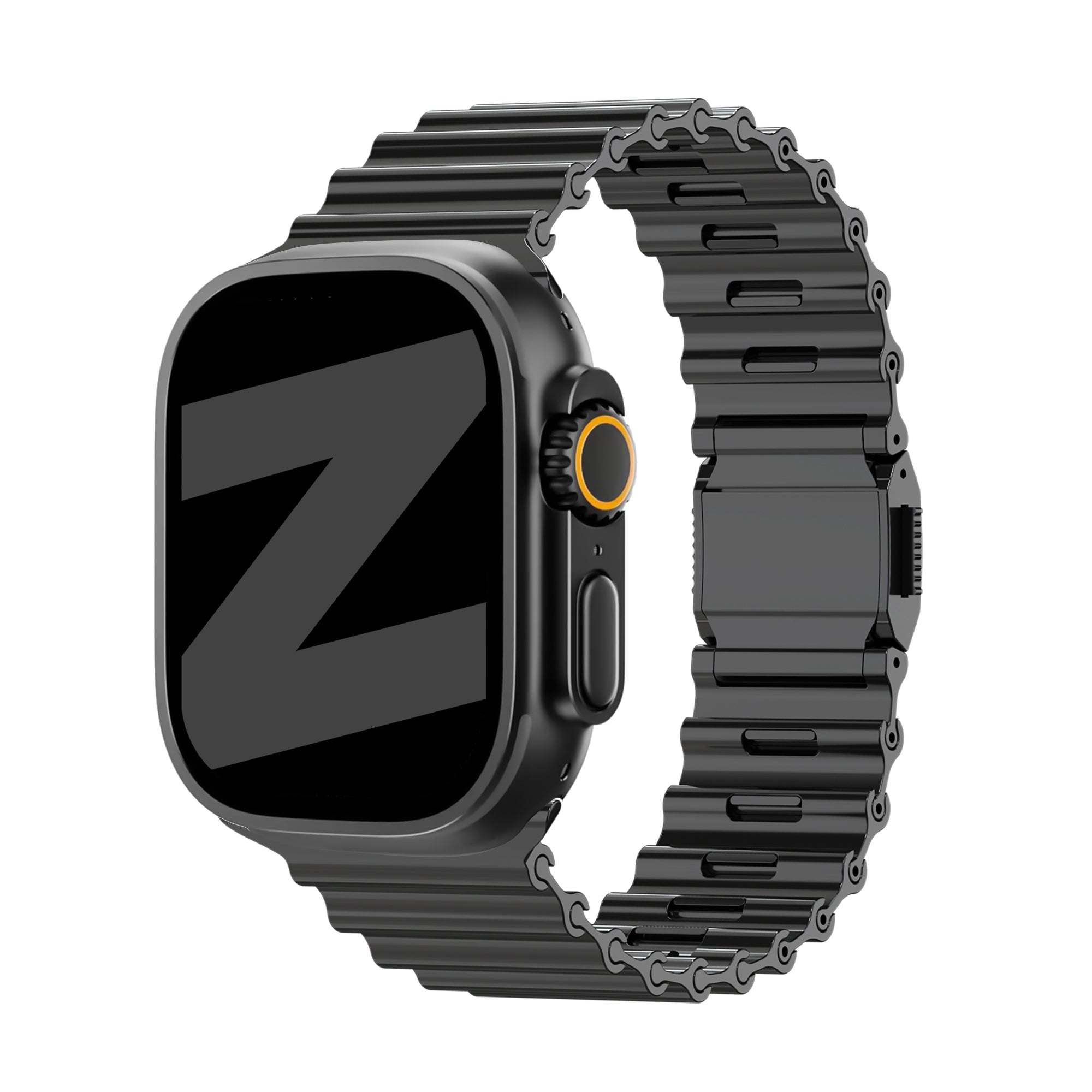 Bandz Apple Watch Ultra premium stalen band 'Ocean' (zwart)