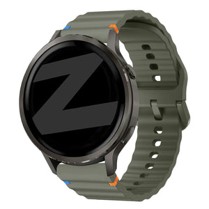 Bandz Garmin Forerunner 645 siliconen band 'Wave' (legergroen)