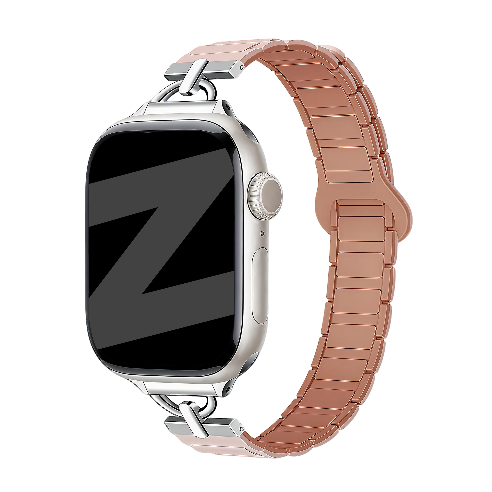 Bandz Apple Watch magnetische siliconen band 'Slim' (roze)