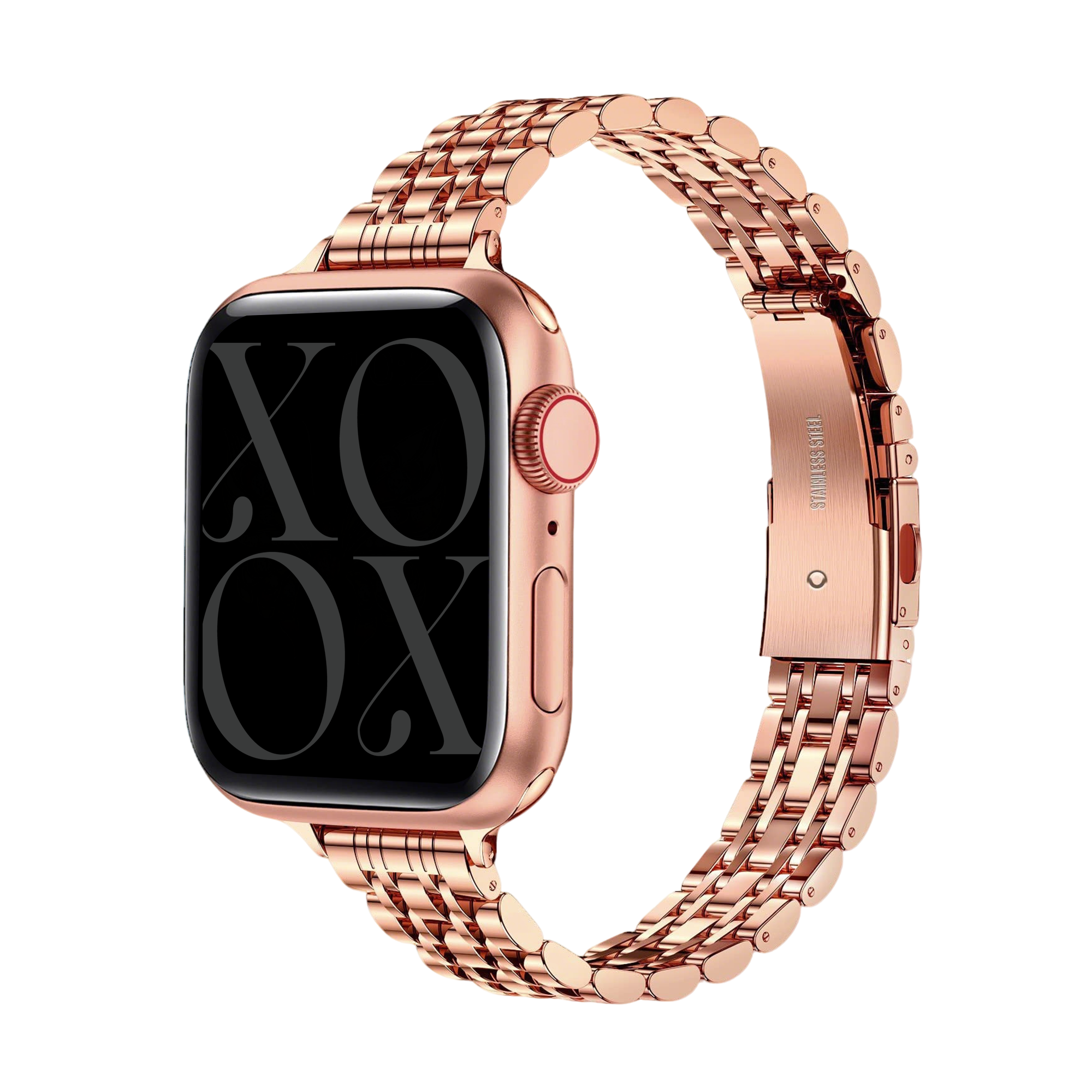 xoxo Wildhearts Apple Watch stalen bandje 'slim' (roségoud)