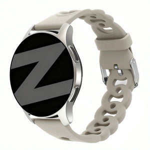 Bandz Huawei Watch GT 2 - 42mm Silicone Strap 'Chains' (Light Grey)