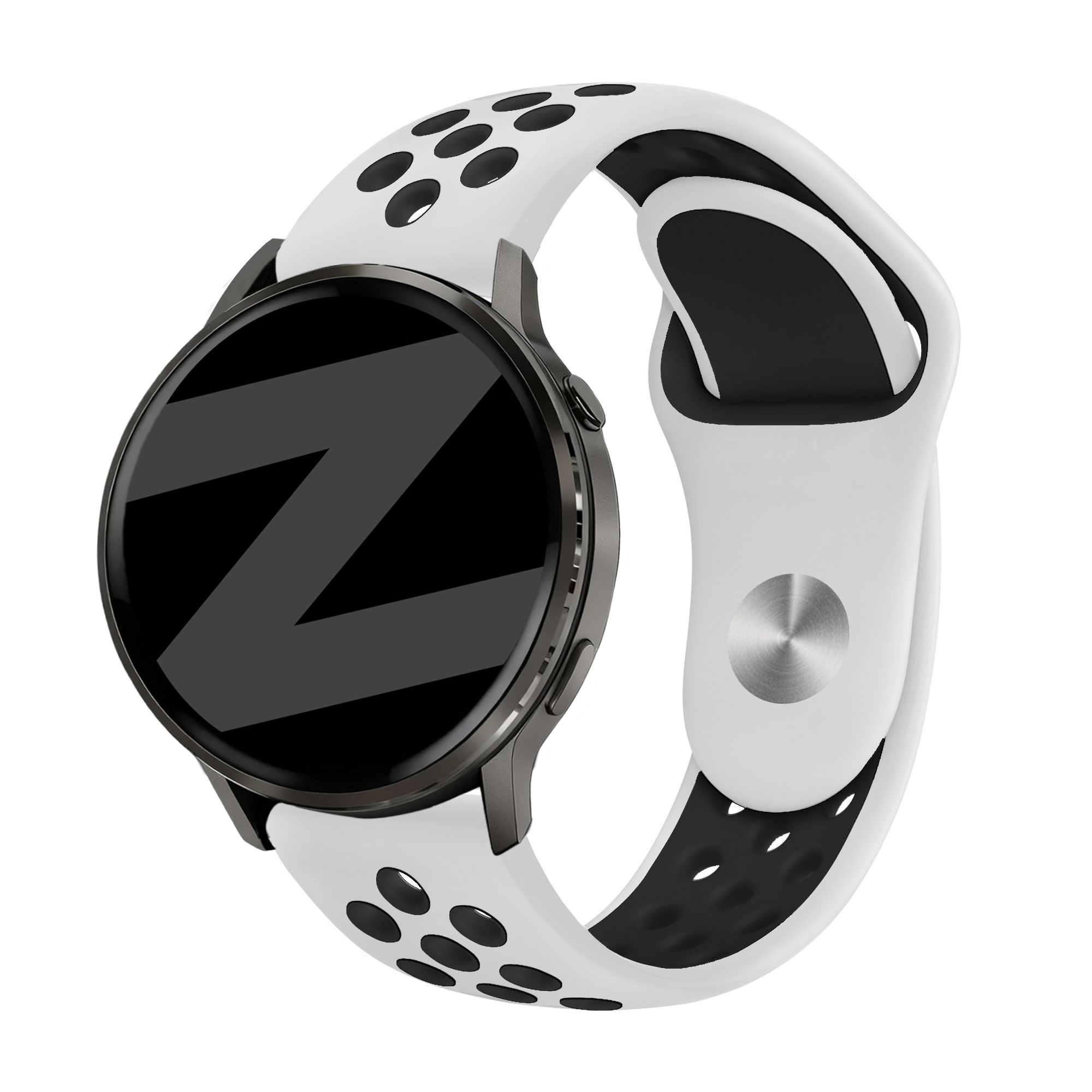 Bandz Garmin Vivoactive 4 Sport Strap 'Deluxe' (White/Black)