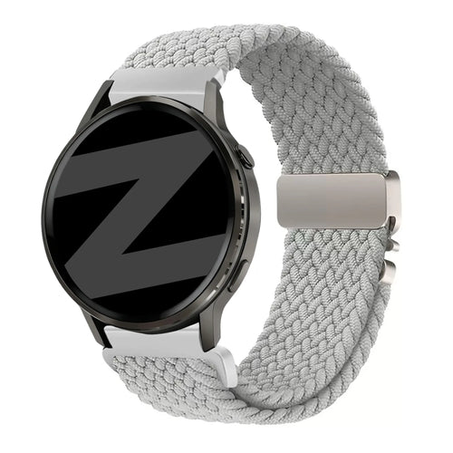 Bandz Garmin Vivoactive 4 Braided Strap 'Parachute' (Light Grey)