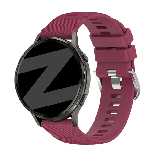 Bandz Garmin Vivoactive 4s siliconen band 'Deluxe' (wijnrood)