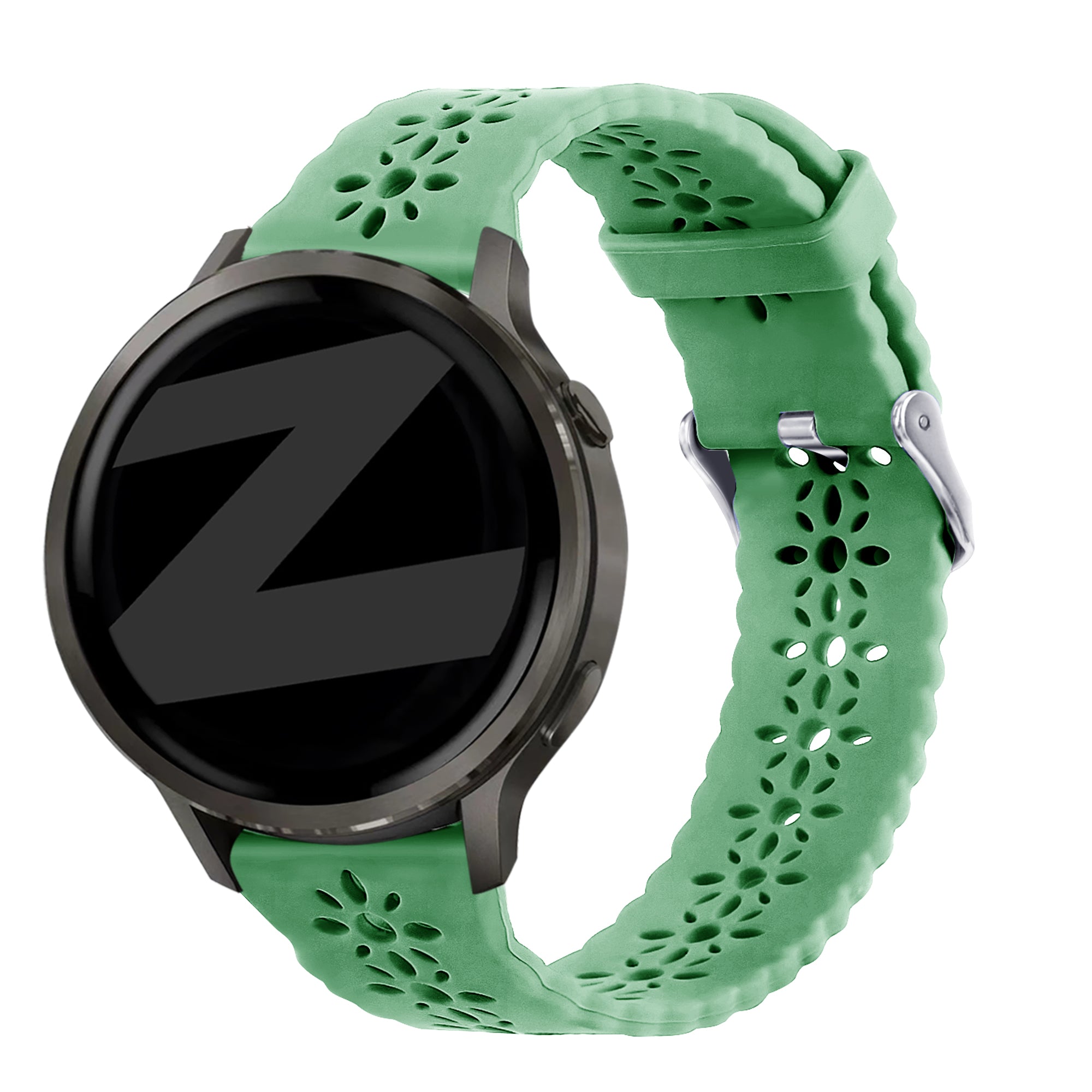 Bandz Garmin Vivoactive 6 siliconen band 'Lace' (lichtgroen)