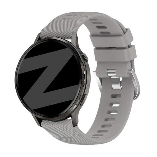 Bandz Garmin Forerunner 255s siliconen band 'Deluxe' (grijs)