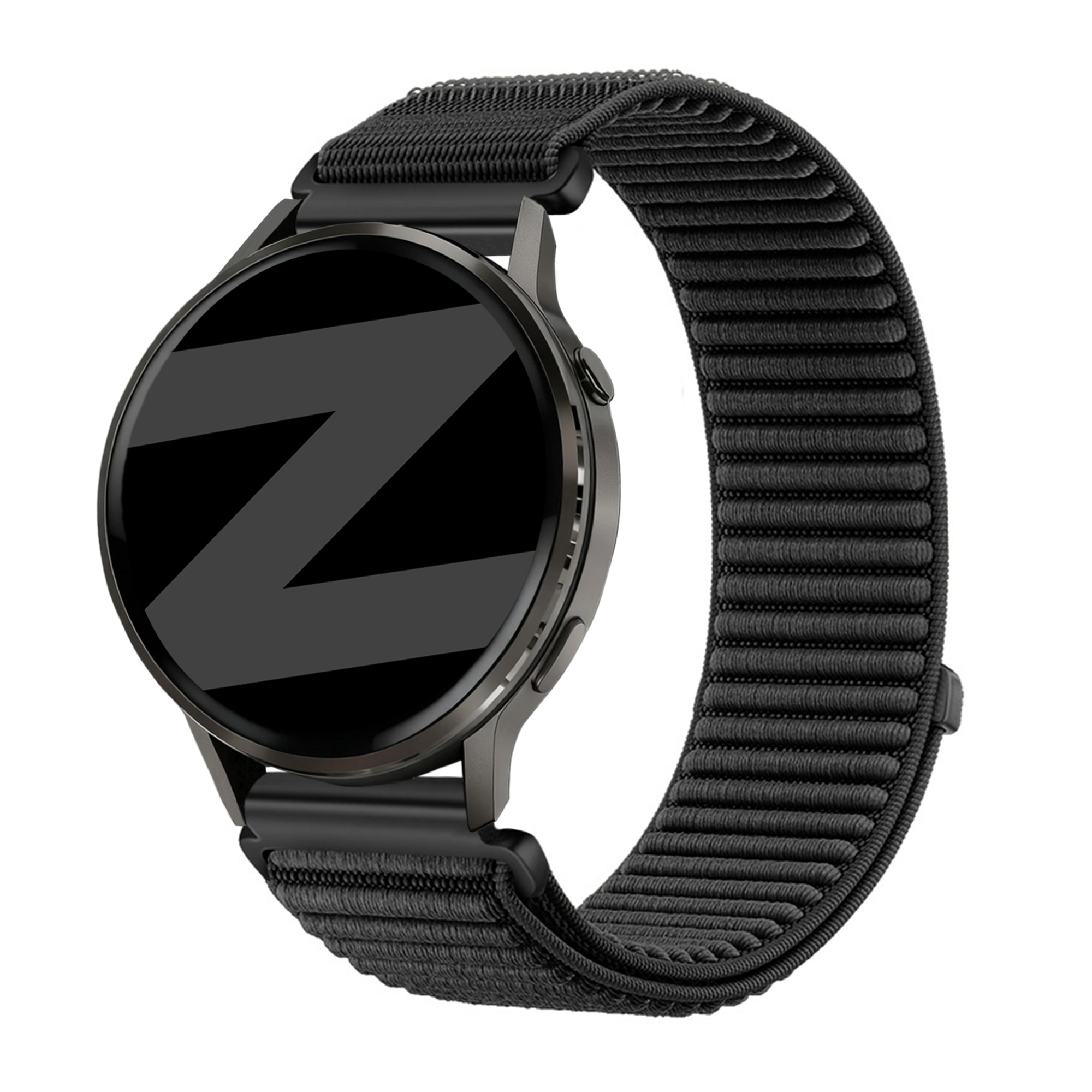 Bandz Garmin Vivoactive 4 Nylon Strap 'Wave' (Black)