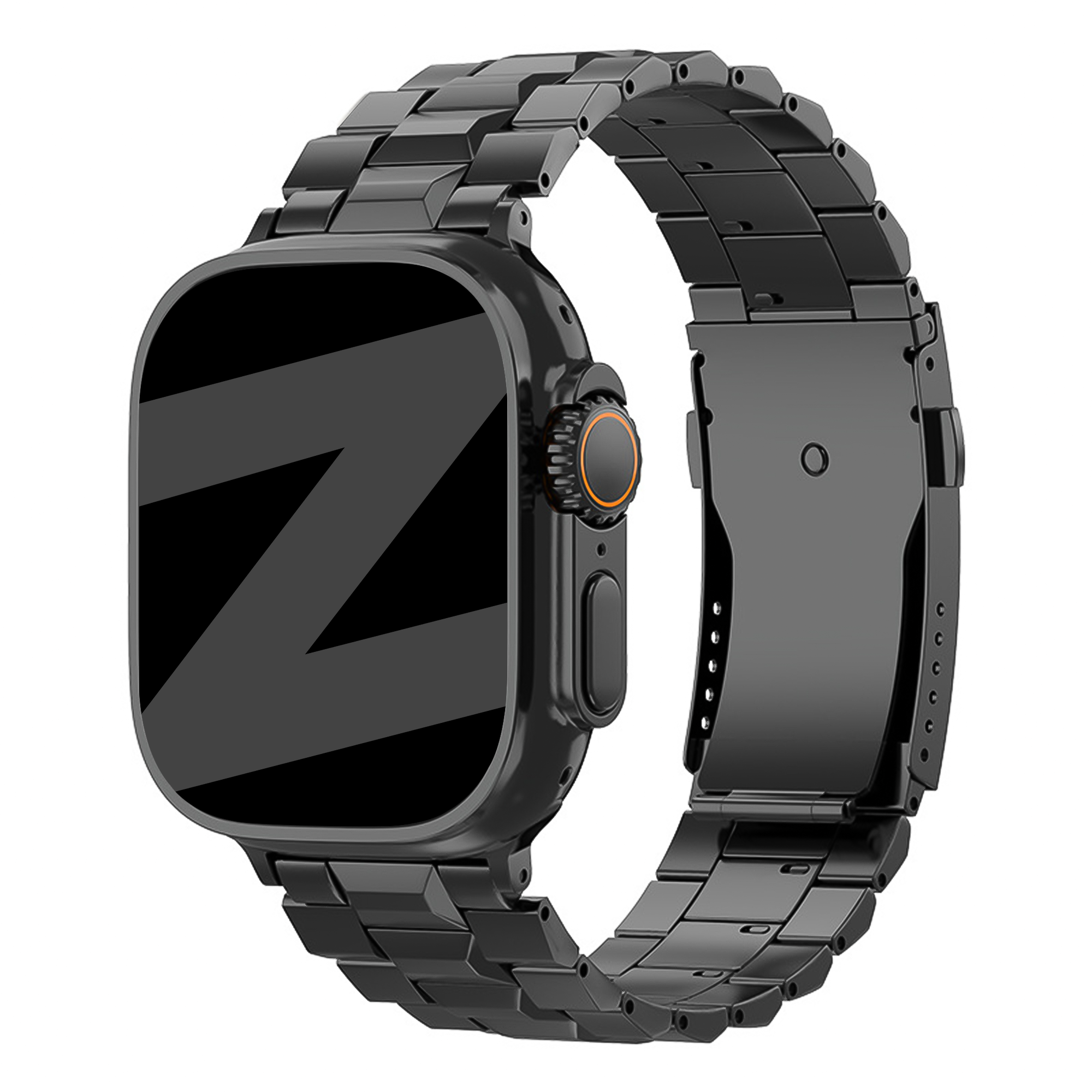 Bandz Apple Watch Ultra titanium band 'Deluxe' (zwart)