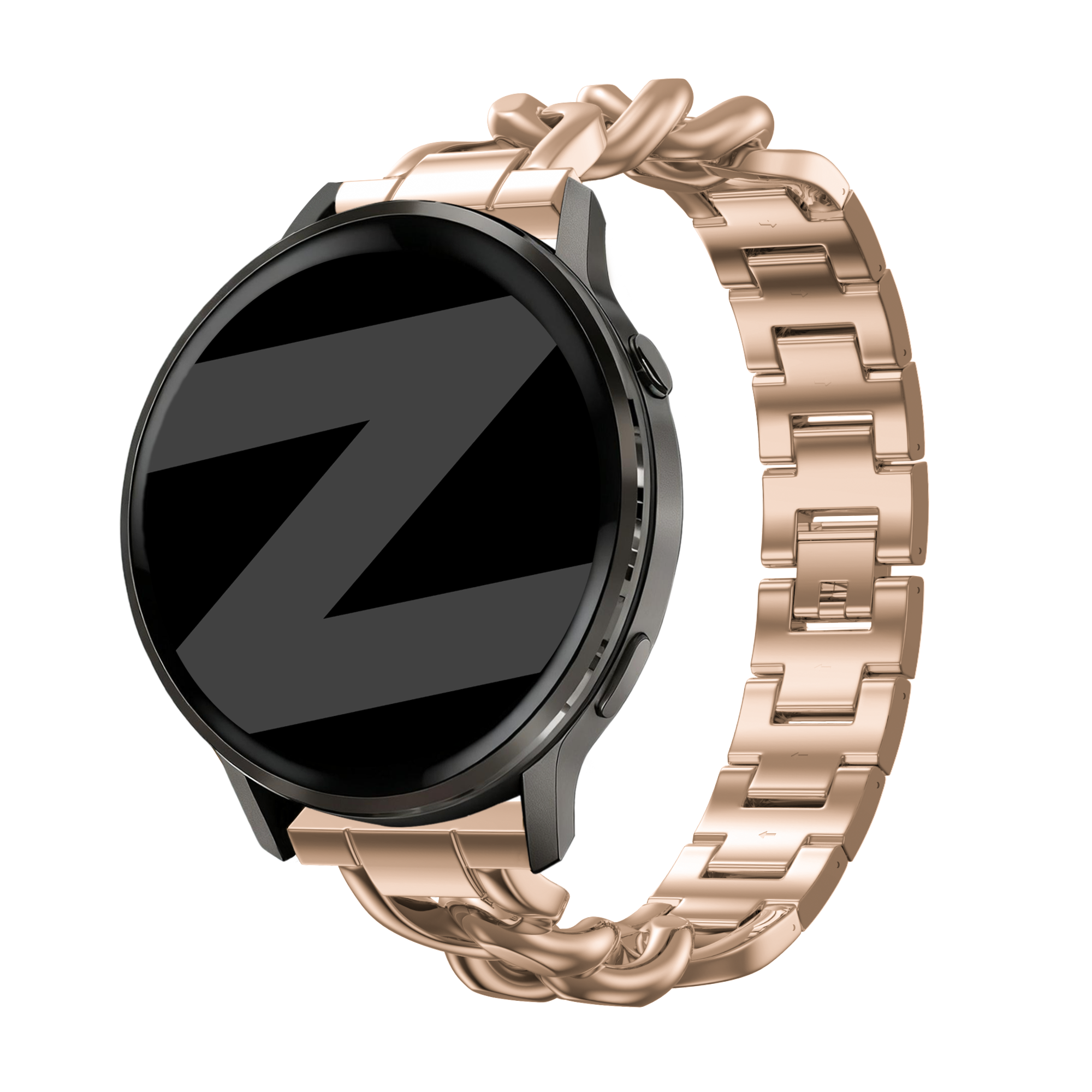 Bandz Garmin Venu 4 - 41mm metalen band 'Chains' (rosé goud)