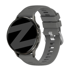 Bandz Garmin Forerunner 265s siliconen band 'Deluxe' (donkergrijs)