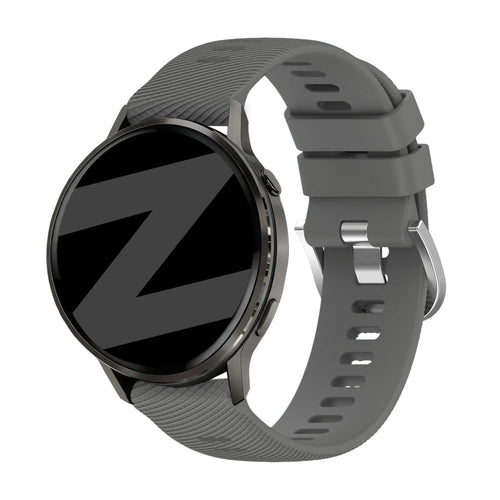 Bandz Garmin Forerunner 265s siliconen band 'Deluxe' (donkergrijs)