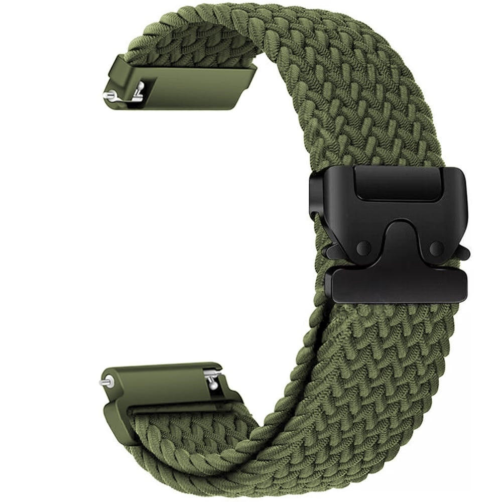 Fossil Gen 4 Explorist (HR) gevlochten band met P-buckle (groen)