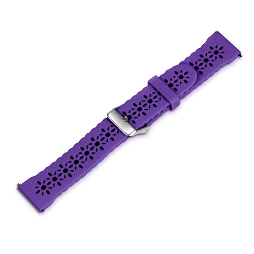 Coros Apex 2 siliconen bandje met patroon (donkerpaars)