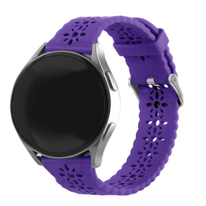 Amazfit GTS 4 Patterned Silicone Strap (Dark Purple)