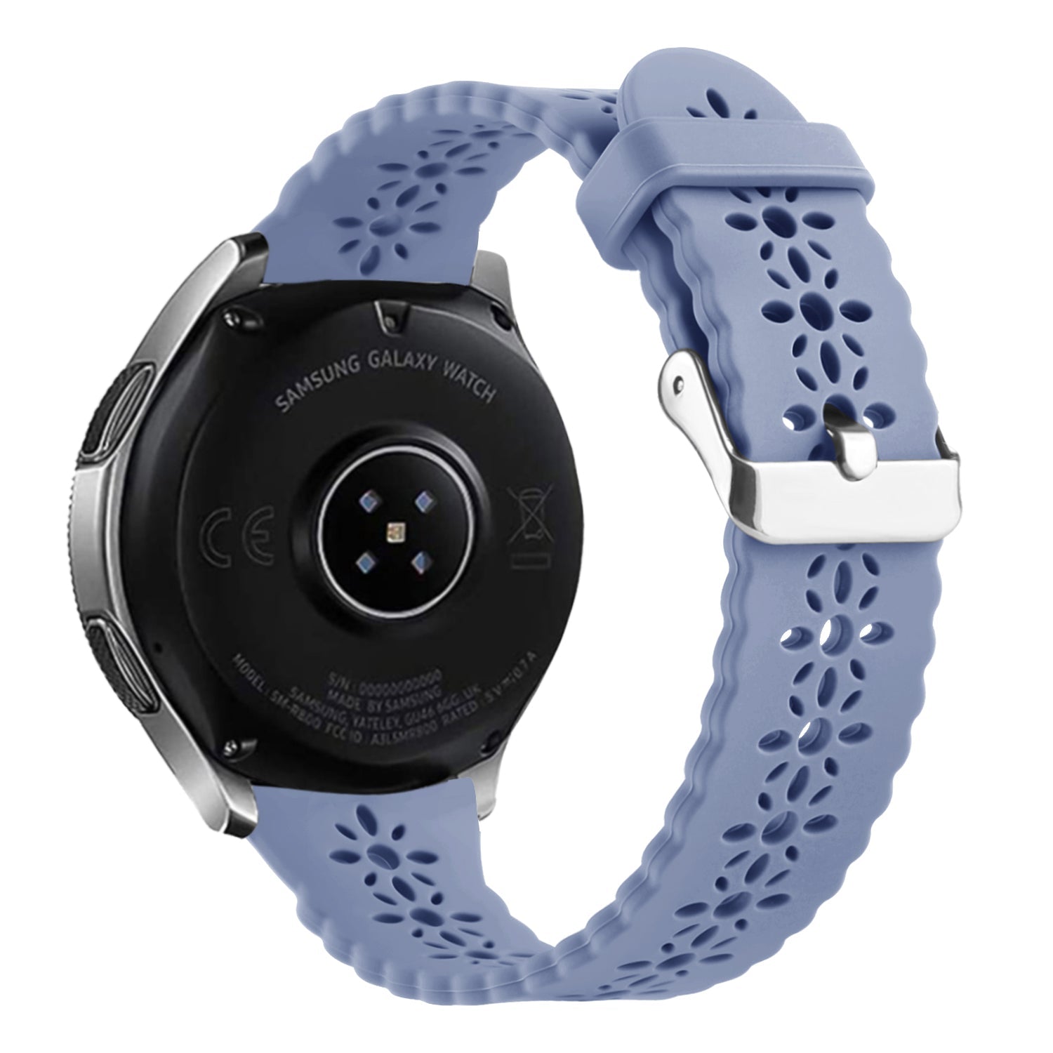 Coros Pace 2 Patterned Silicone Strap (Lavender Grey)