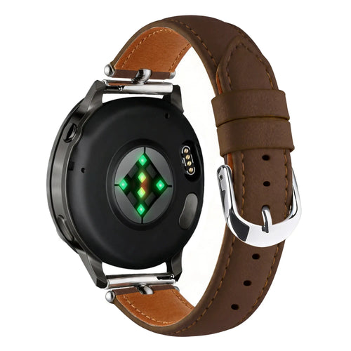 Bandz Amazfit Bip U Leather Strap 'Bullet' (Brown)