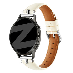 20mm leather band bullet white