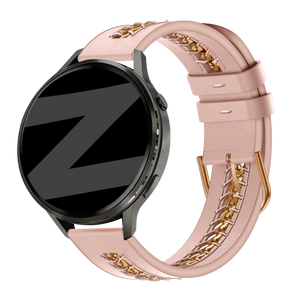 garmin 20mm leather band chains pink