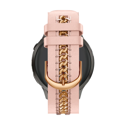 Bandz Samsung Galaxy Watch 5 - 44mm Leather Strap 'Chains' (Pink)