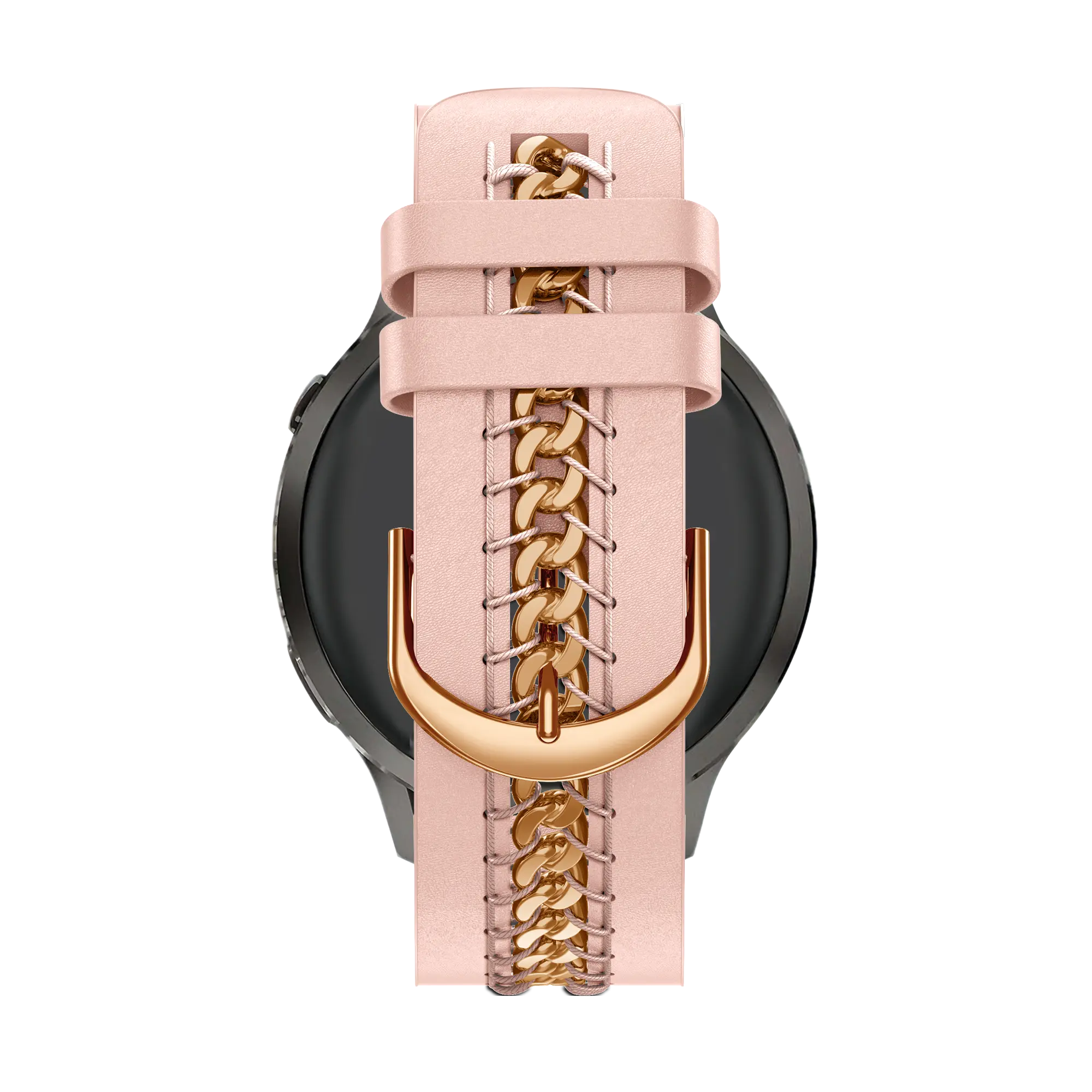 Bandz Samsung Galaxy Watch 5 - 44mm Leather Strap 'Chains' (Pink)