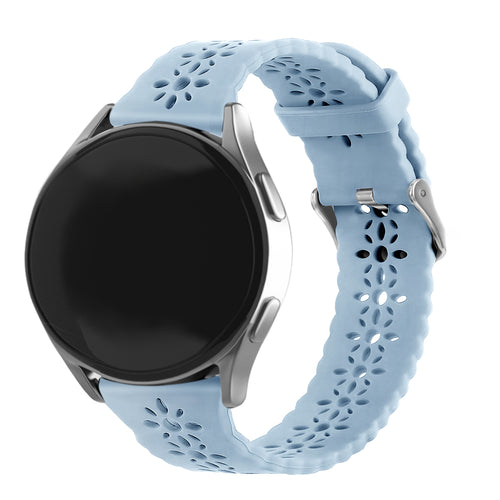 Amazfit Bip U (Pro) Patterned Silicone Strap (Mist Blue)