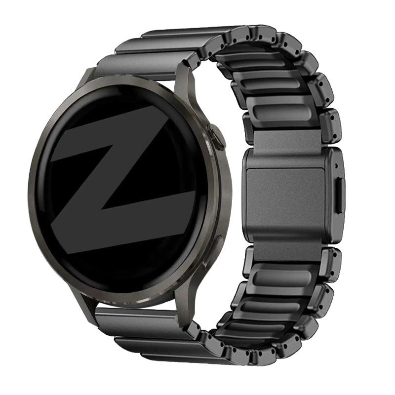 22mm titanium hybrid band black