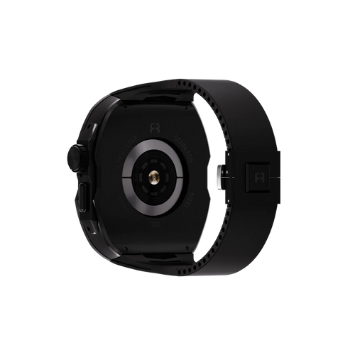 Reqior Apple Watch Ultra case met rubberen band (zwart)